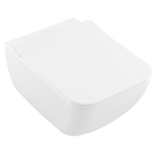 Унитаз подвесной Villeroy Boch с сиденьем Villeroy  Boch Venticello CeramicPlus 4611RLR1 альпийский белый